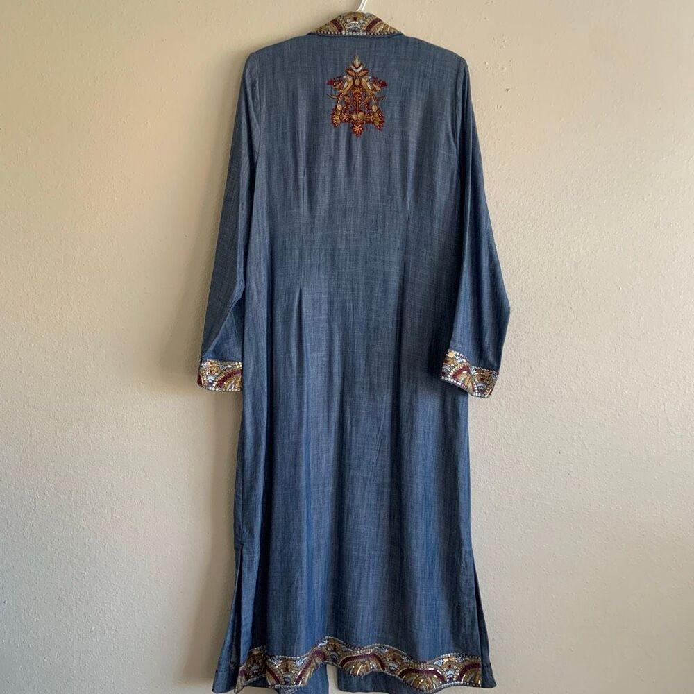 New✨ SOFT SURROUNDINGS Embroidered Tencel Topper (Sz M) - Picture 5 of 13